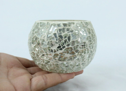 Handmade glass tea light - handmade,