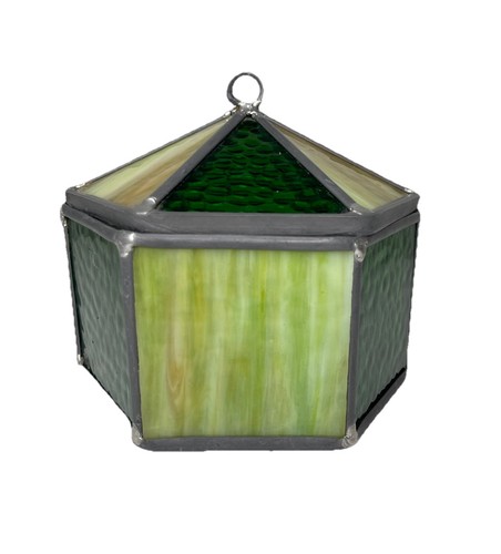 Vtg green slag - green, glass