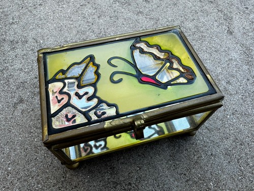 Vintage butterfly stained - vintage,