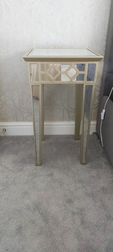 Mirrored glass bedside - mirrored,